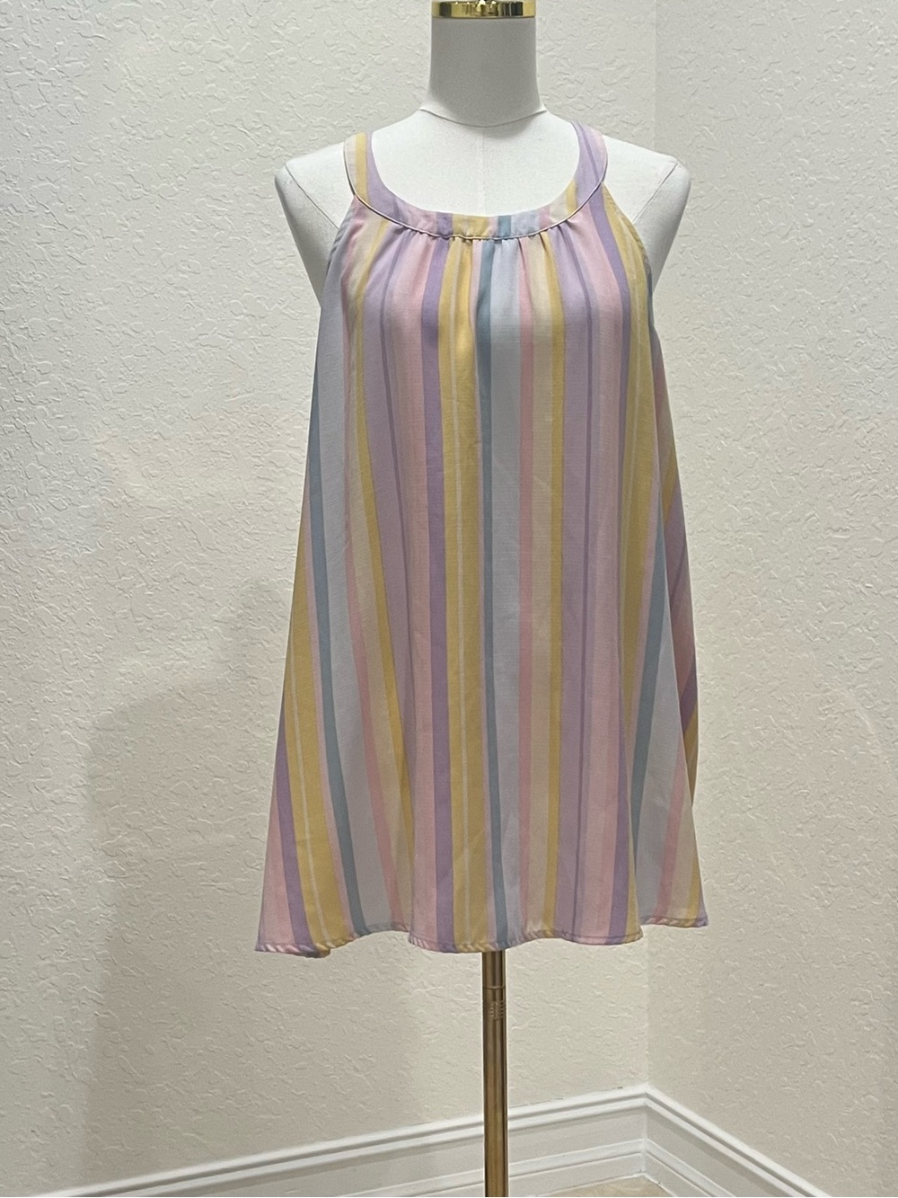 torrid Pastel Multicolor Striped Halter Swing Cami